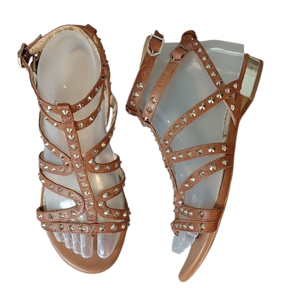 Sam Edelman Brown Studded Sandals - Picture 1 of 12